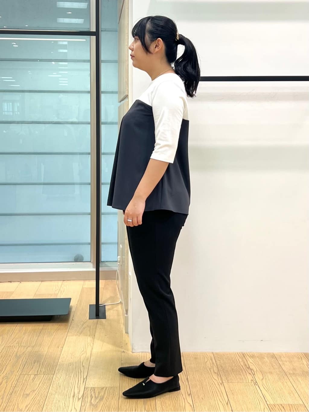 shimaさんの「INDIVI｜【軽く羽織れる！】ダブルジャケット」を使ったコーディネート