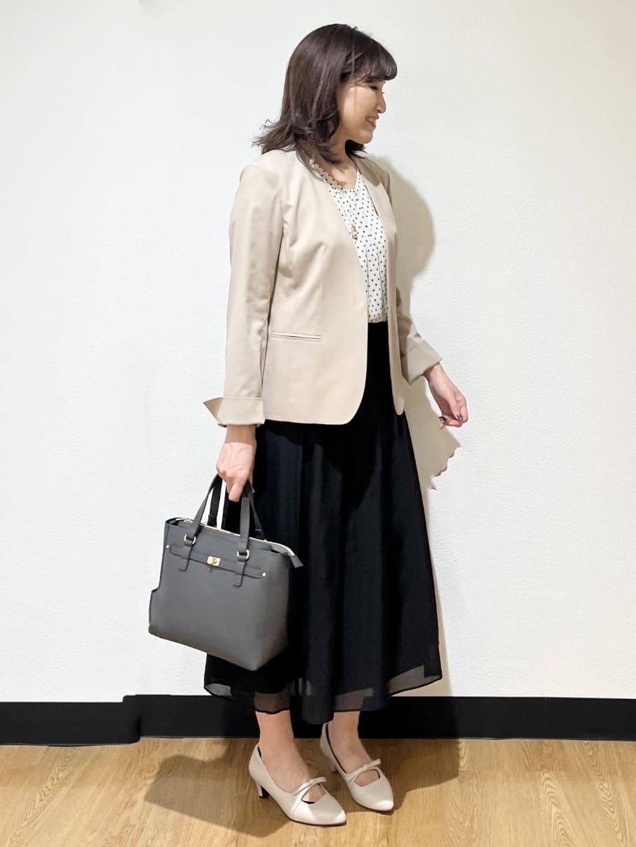 ayaさんの「Reflect｜【マシンウォッシュ可／セットアップ可】コツキ柄プリントブラウス」を使ったコーディネート