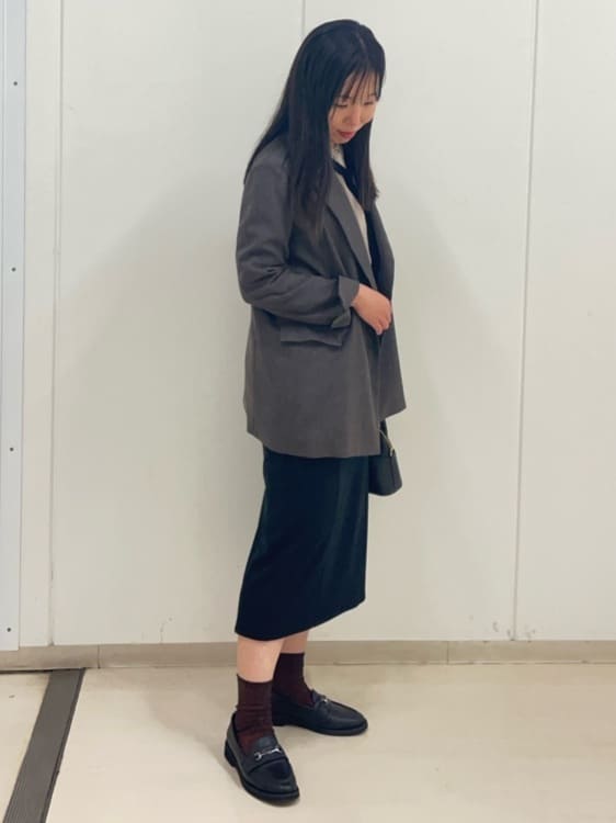 Rihoさんの「Reflect｜【配色ボウタイ付き】八分袖ジョーゼットブラウス」を使ったコーディネート