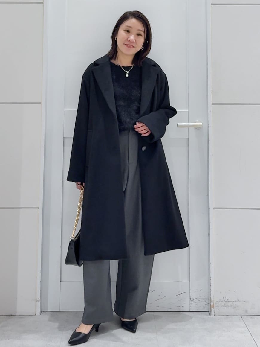 yuka.aさんの「OPAQUE.CLIP｜カシミヤブレンドウールチェスターコート」を使ったコーディネート