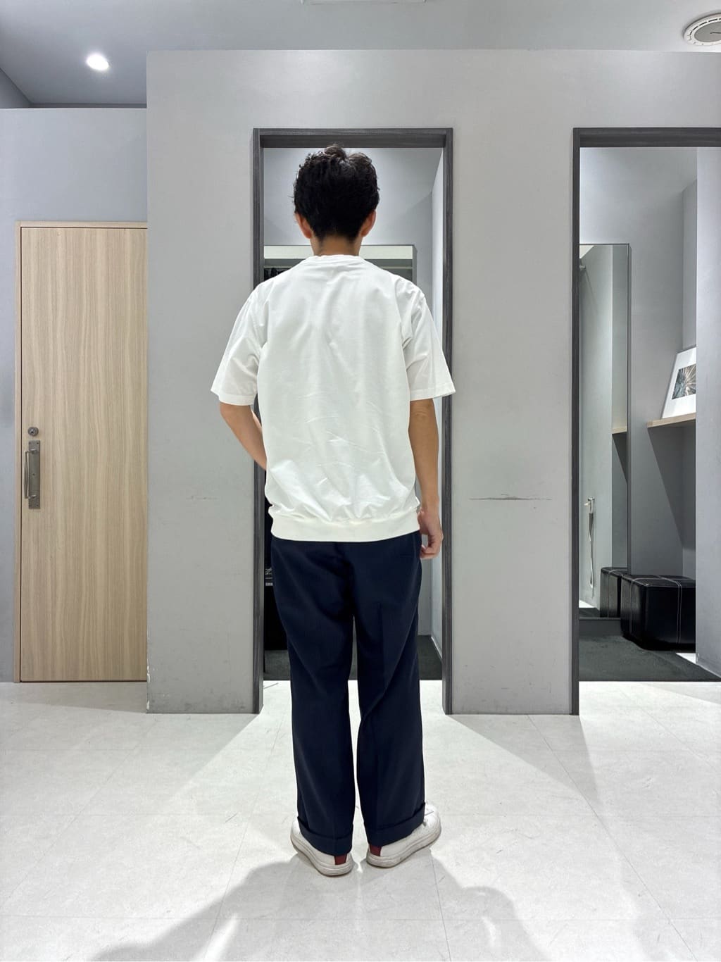 わいずみさんの「TAKEO KIKUCHI｜【抗菌防臭／9色5サイズ展開】ハニカムメランジ ポロシャツ」を使ったコーディネート