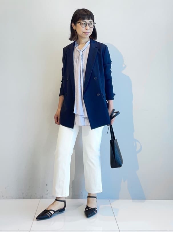 murayamaさんの「INDIVI｜◆【合皮】クロスストラップ フラットサンダル」を使ったコーディネート