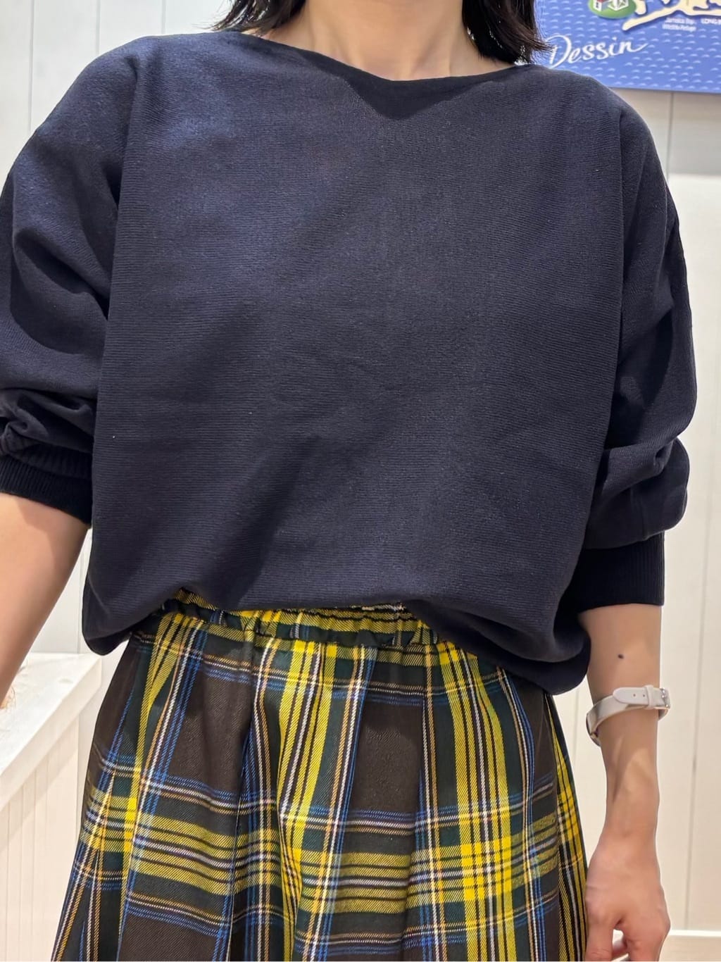 OKADAさんの「Dessin｜【洗える】ウールブレンド後ろボタンニット」を使ったコーディネート