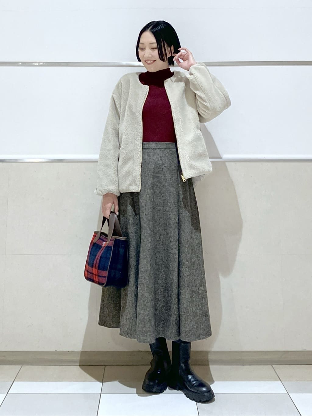 eriko さんの「Dessin｜【2WAY】リバーシブルタフタボアアウター」を使ったコーディネート