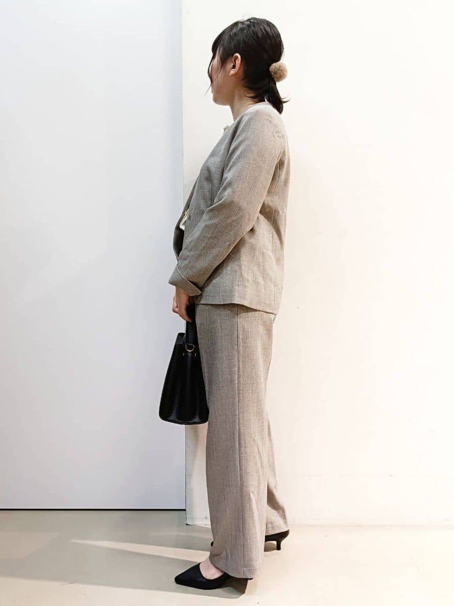 あんさんの「THE SHOP TK｜ビジネスノーカラージャケット【セットアップ可/洗える】/CAVIANシリーズ」を使ったコーディネート
