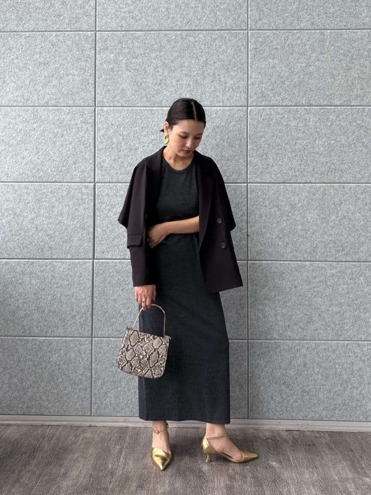 ayanoさんの「INDIVI｜タンクトップレイヤードワンピース」を使ったコーディネート