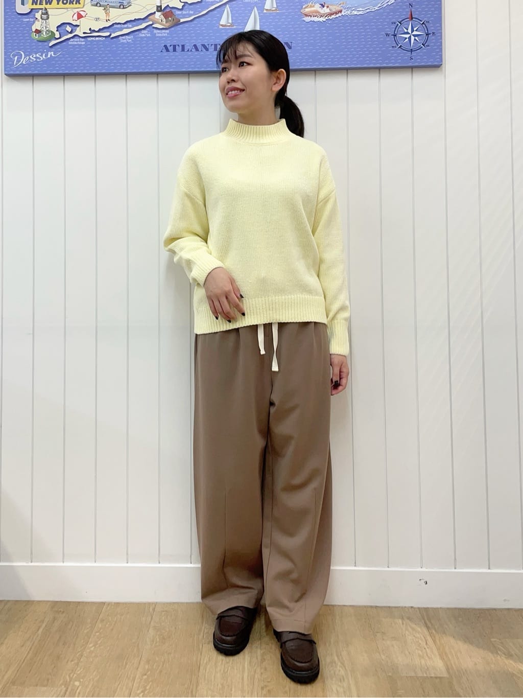 Mayaさんの「Dessin｜【洗える】ハイネックベロアモールニット」を使ったコーディネート