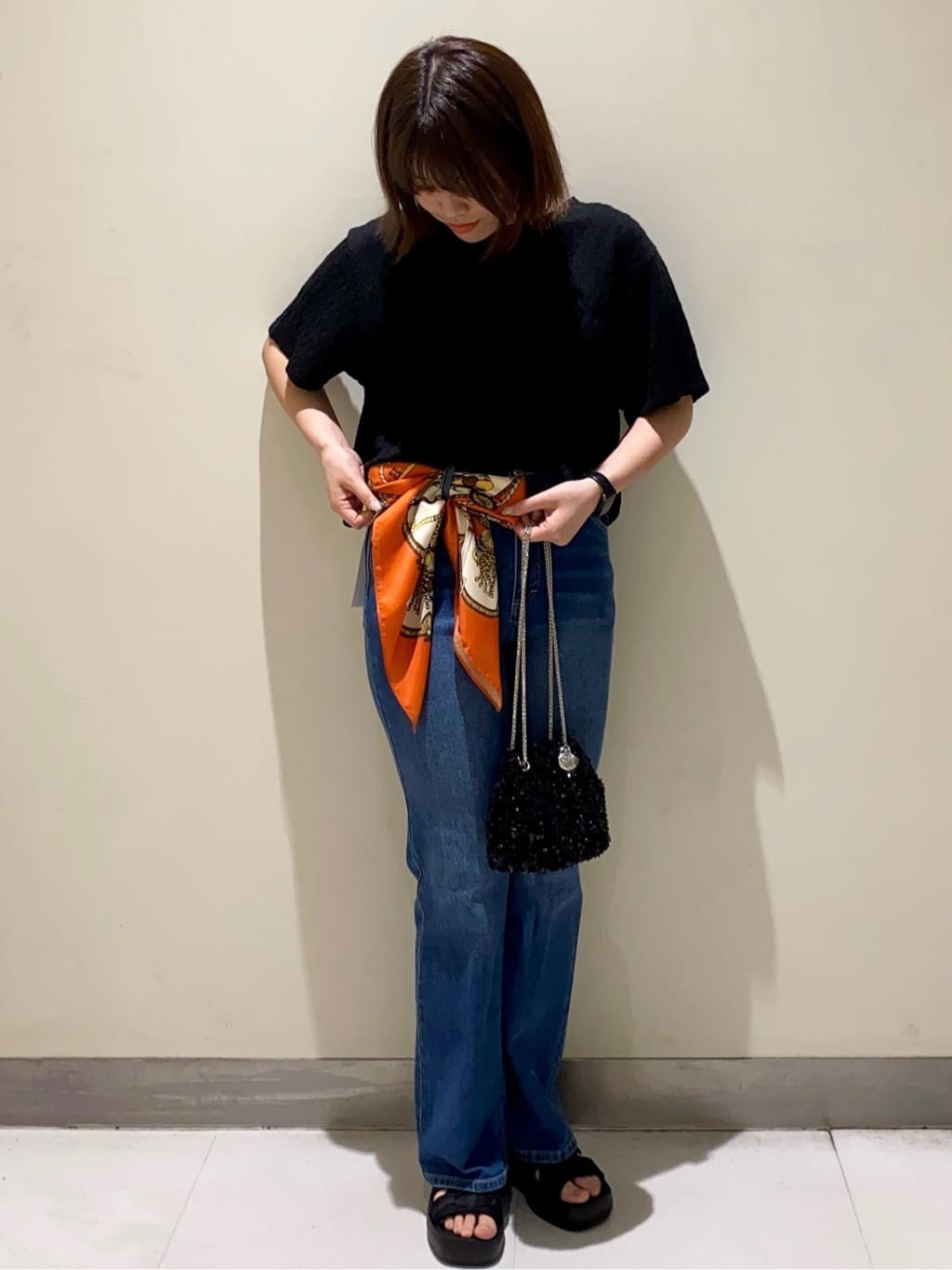 *mai*さんの「OPAQUE.CLIP｜ふくれジャカードトップス【洗濯機洗い可】」を使ったコーディネート