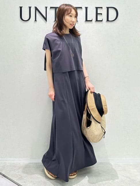 Miwaさんの「UNTITLED｜【接触冷感】ドレープリボンHAT」を使ったコーディネート