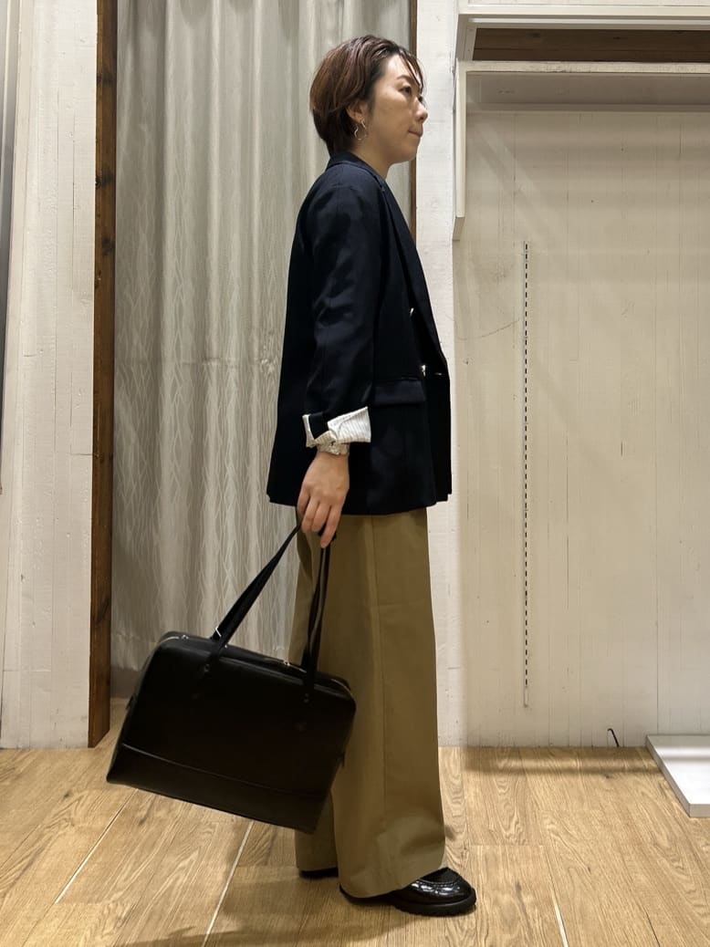 ga_riさんの「THE SHOP TK｜【今羽織るなら】ダブルブレストジャケット【セットアップ可/洗える】」を使ったコーディネート