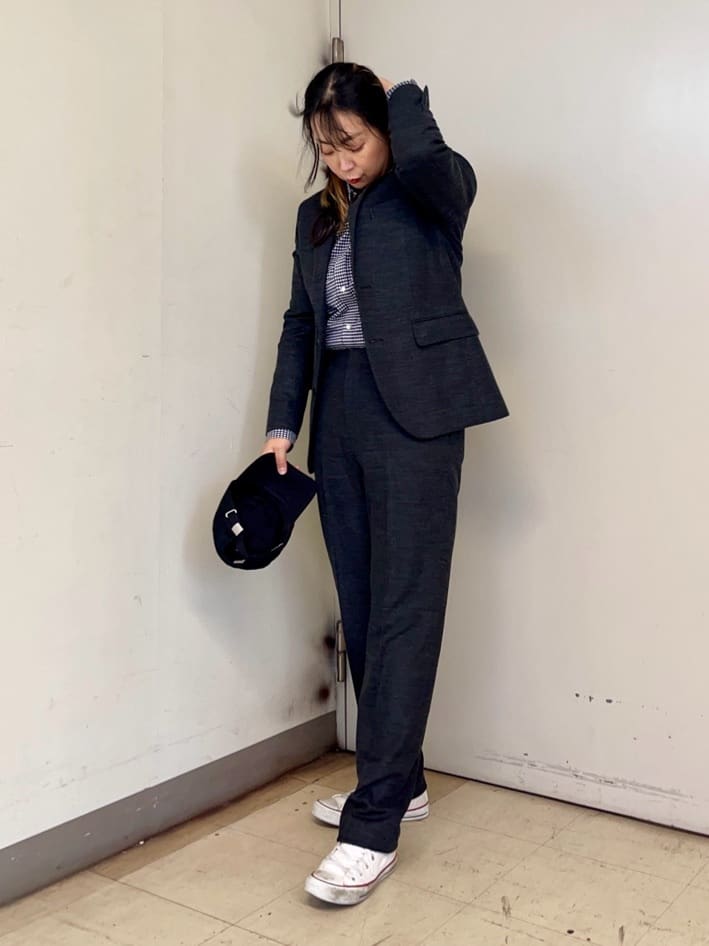 iwさんの「TAKEO KIKUCHI｜【Sサイズ～】ラッセルメッシュ ジャケット」を使ったコーディネート