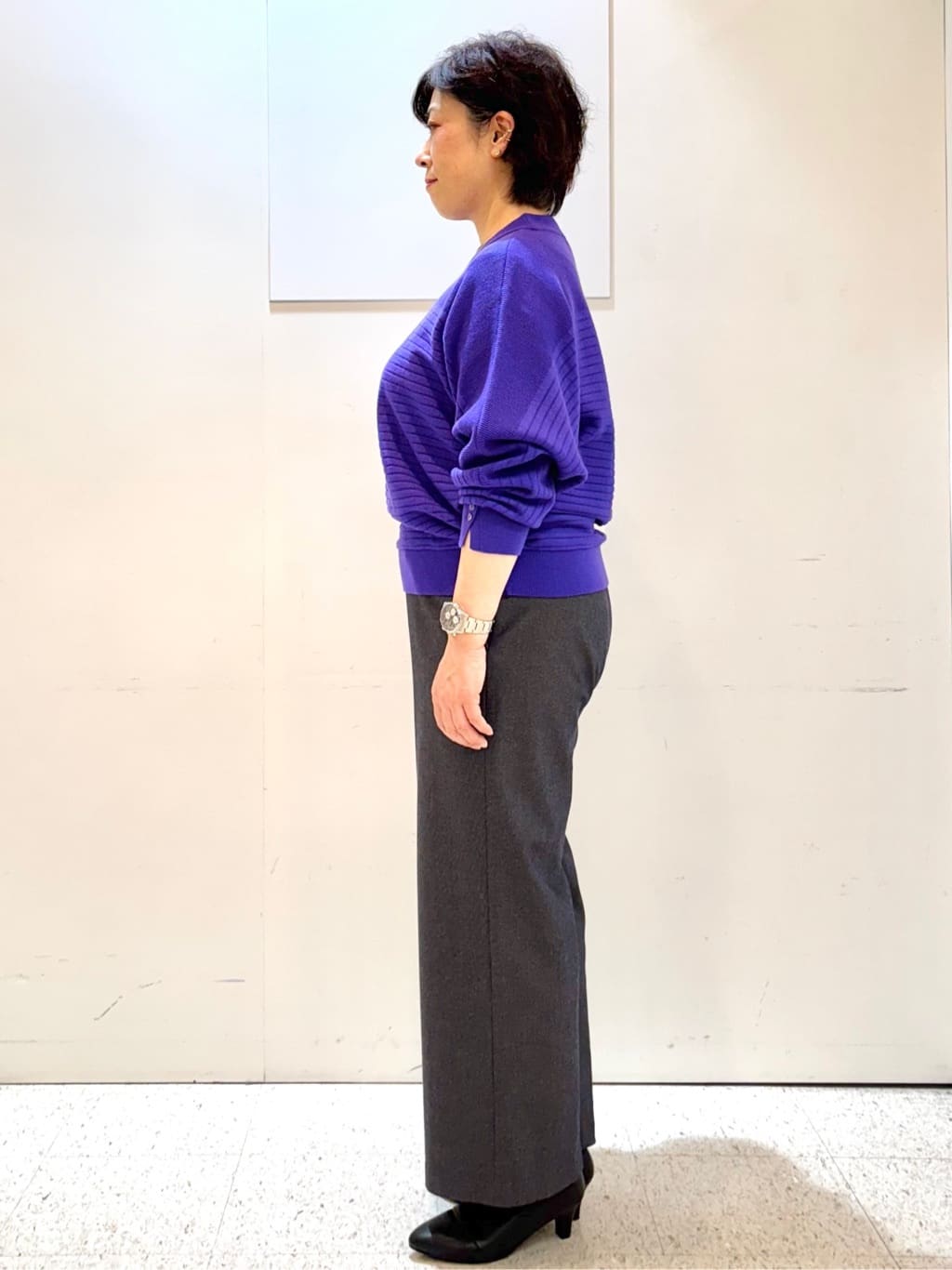 ヤスコさんの「Reflect｜【ゆったりシルエット】ジャージメルトンコクーンジャケット」を使ったコーディネート