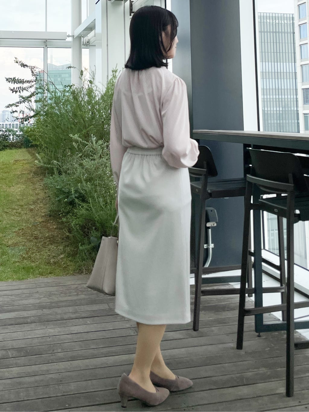 yukariさんの「Reflect｜【ライトアウター／通勤におすすめ◎／セットアップ可／すっきりシルエット】キレイめジャージジャケット」を使ったコーディネート
