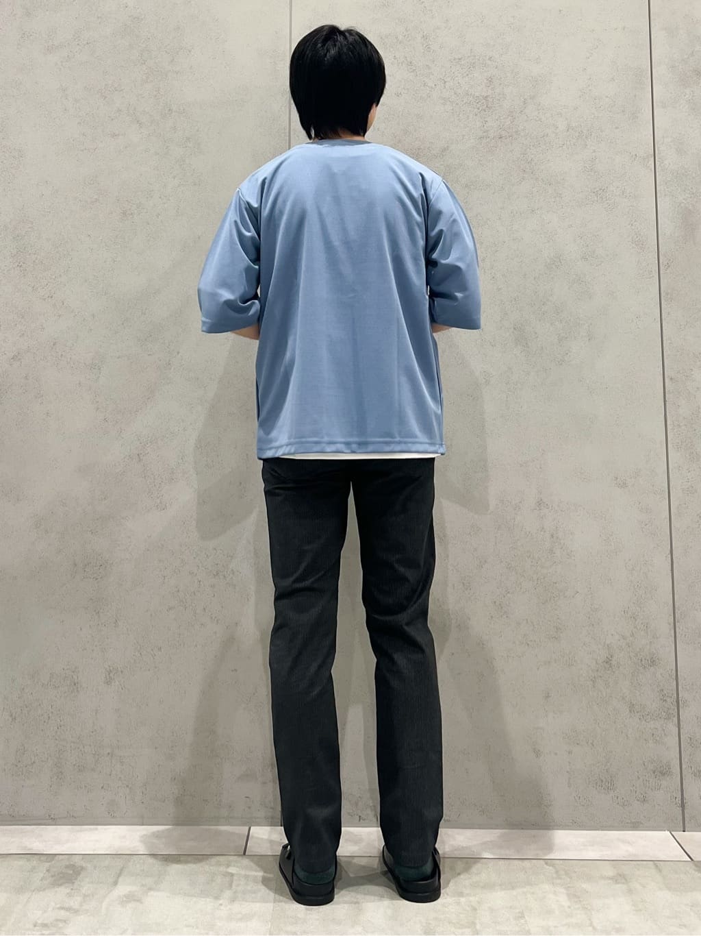 SHI-MAさんの「THE SHOP TK｜五分袖カーディガン+半袖Tシャツセットアイテム 洗濯機OK」を使ったコーディネート