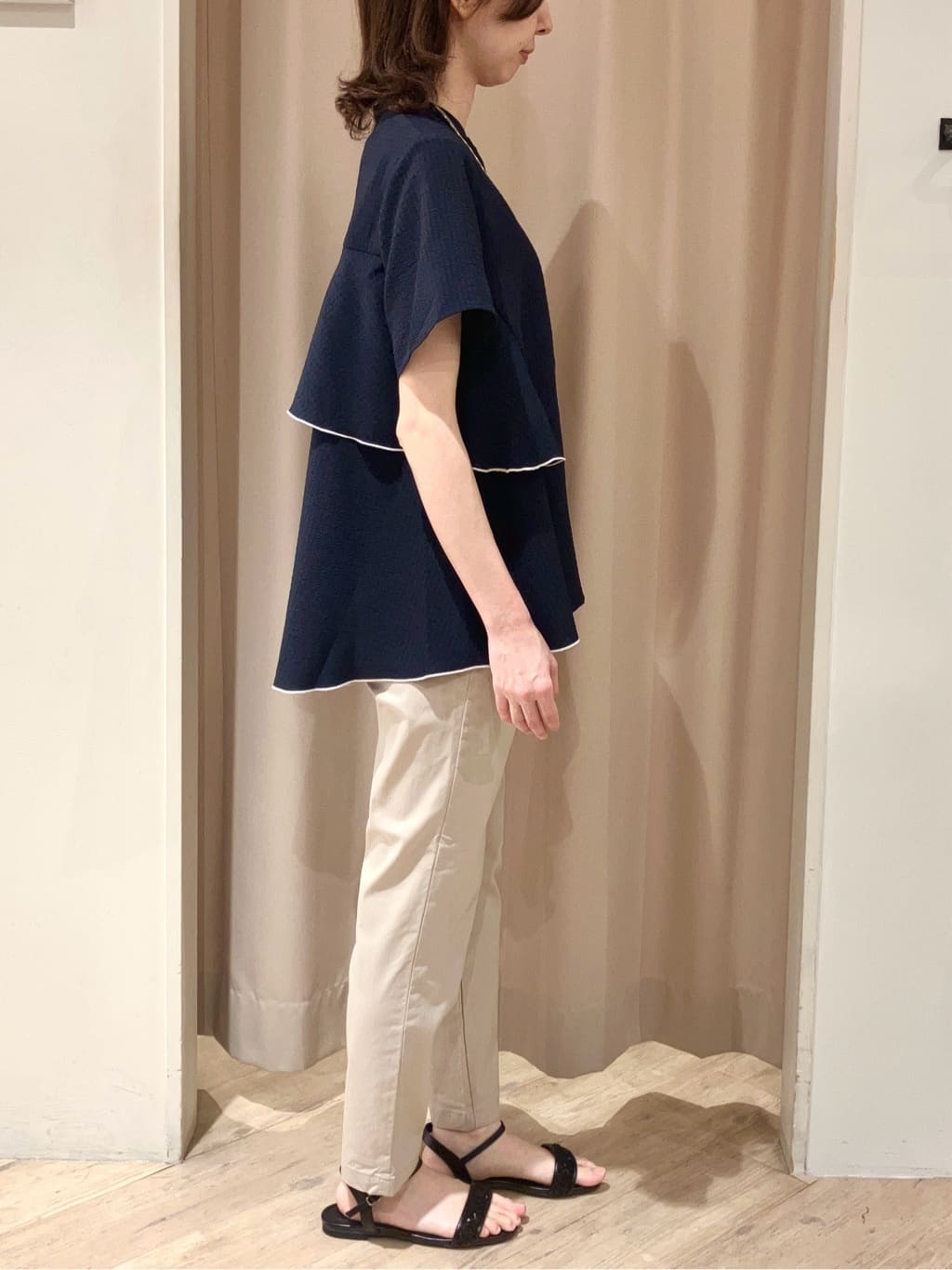 kimiさんの「grove｜【冷感】サマーハイパーストレッチテーパードパンツ」を使ったコーディネート