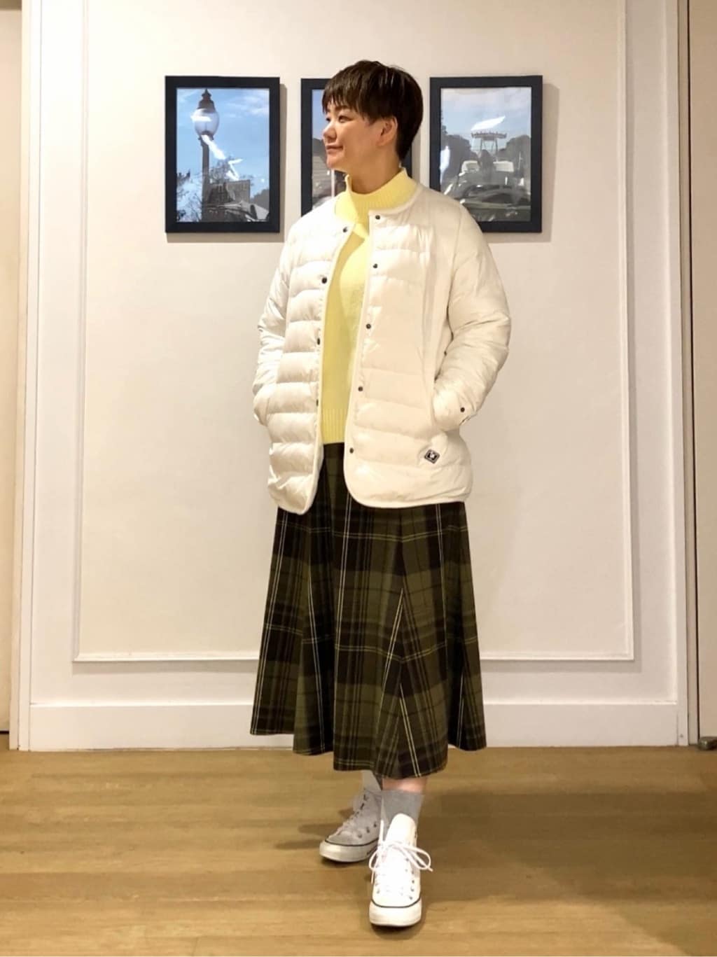 Hiroさんの「Dessin｜【撥水・2WAY】ミュラーダウンコートミドル丈」を使ったコーディネート