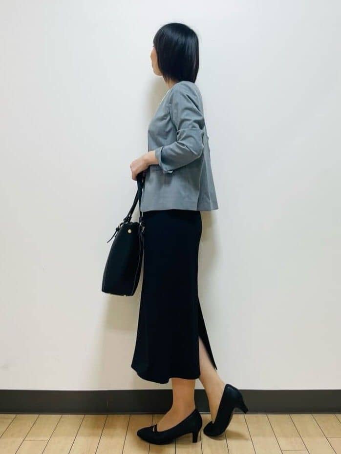 Riiさんの「Reflect｜【洗える／セットアップ可】ノーカラージャケット」を使ったコーディネート