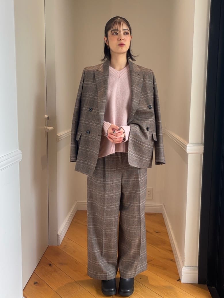 pupiさんの「DRESSTERIOR｜◆サキソニーグレンチェックジャケット」を使ったコーディネート