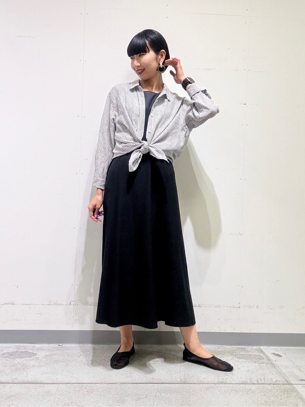 naoさんの「INDIVI｜【UVケア】エアリージョーゼット キャミワンピース」を使ったコーディネート