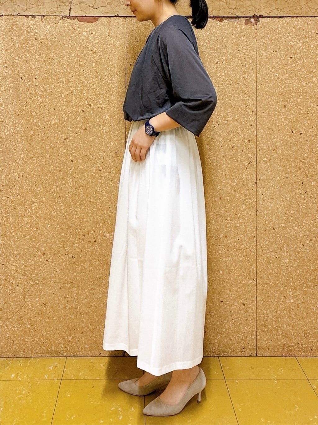 hattoriさんの「INDIVI｜【体型カバー／マシンウォッシュ対応】シアージャージトップス」を使ったコーディネート