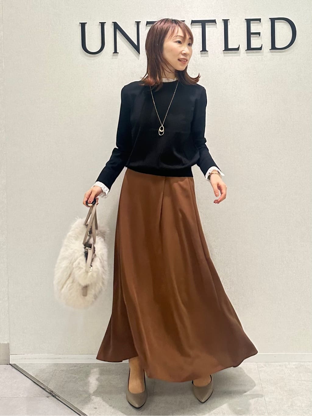 Miwaさんの「UNTITLED｜【アンサンブル可/薄手】ベーシッククルーネックカーディガン」を使ったコーディネート