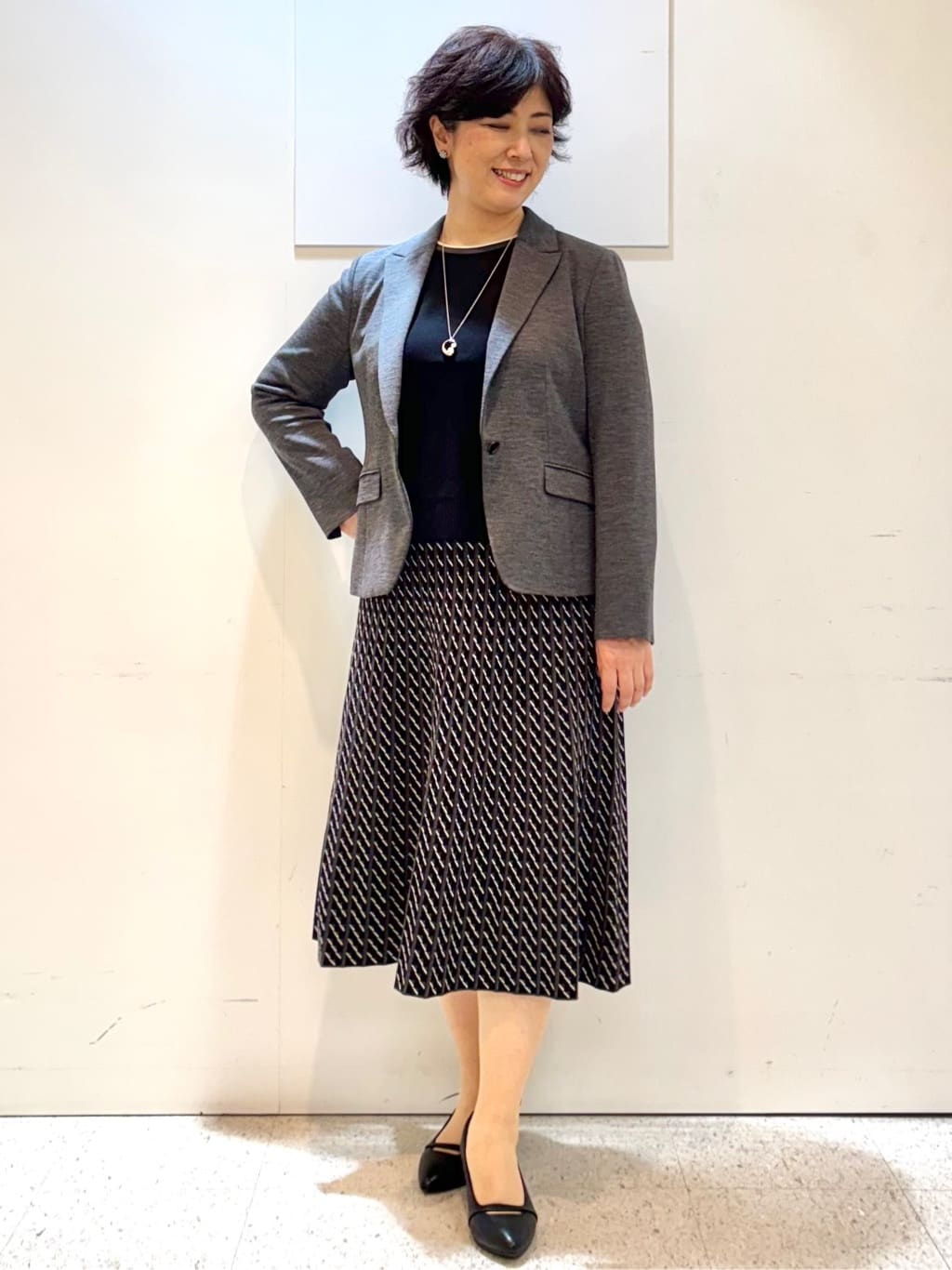 ヤスコさんの「Reflect｜【SS-4Lサイズ】匠ジャケット／ベーシックテーラード／WEB先行カラーあり」を使ったコーディネート