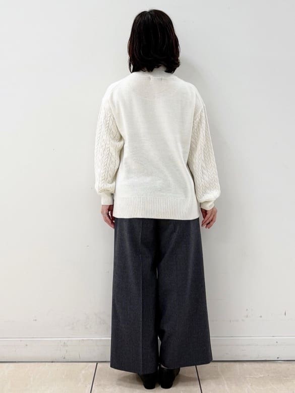 KIKIさんの「Reflect｜【一枚で着映え◎／ゆったりシルエット】ラメ&times;スパンコールウール混ニット」を使ったコーディネート