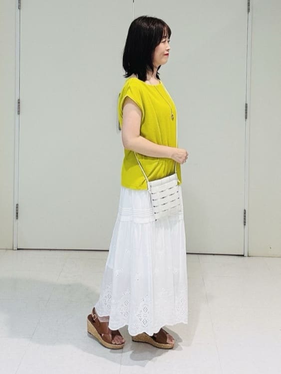 makiさんの「UNTITLED｜【ジャージ素材】インナードッキングシアーカットソー」を使ったコーディネート