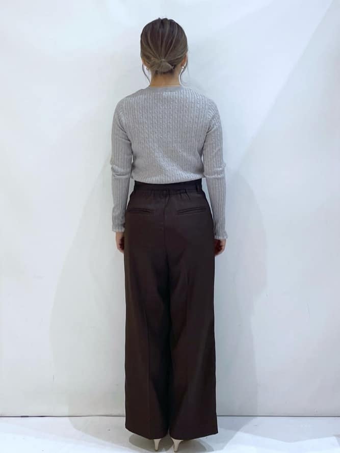 manaさんの「OPAQUE.CLIP｜ベルト付き2タックワイドパンツ【洗濯機OK／ストレッチ／防シワ／イージーアイロン】」を使ったコーディネート