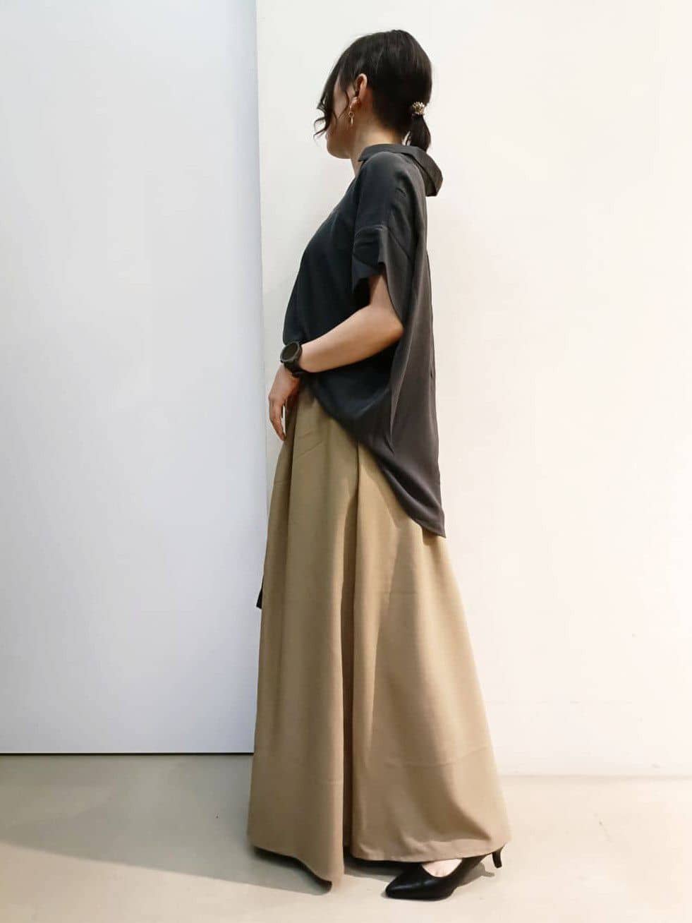 あんさんの「THE SHOP TK｜【インしなくても決まる】スキッパーシャツ/接触冷感/防シワ/速乾」を使ったコーディネート