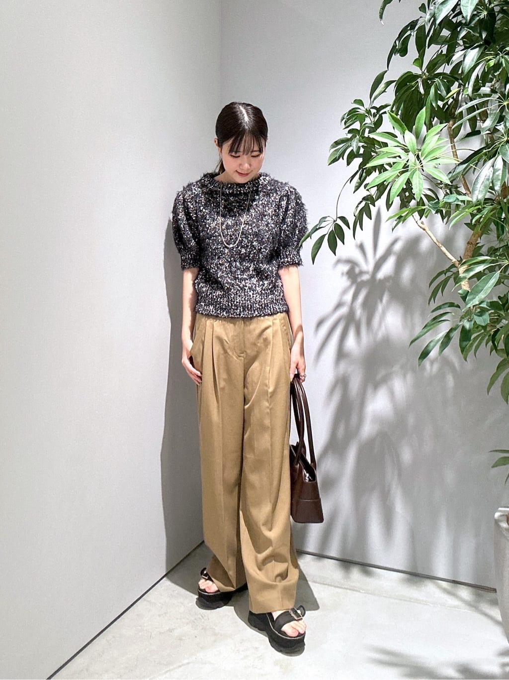 Renoさんの「INDIVI｜カラーネップニット」を使ったコーディネート