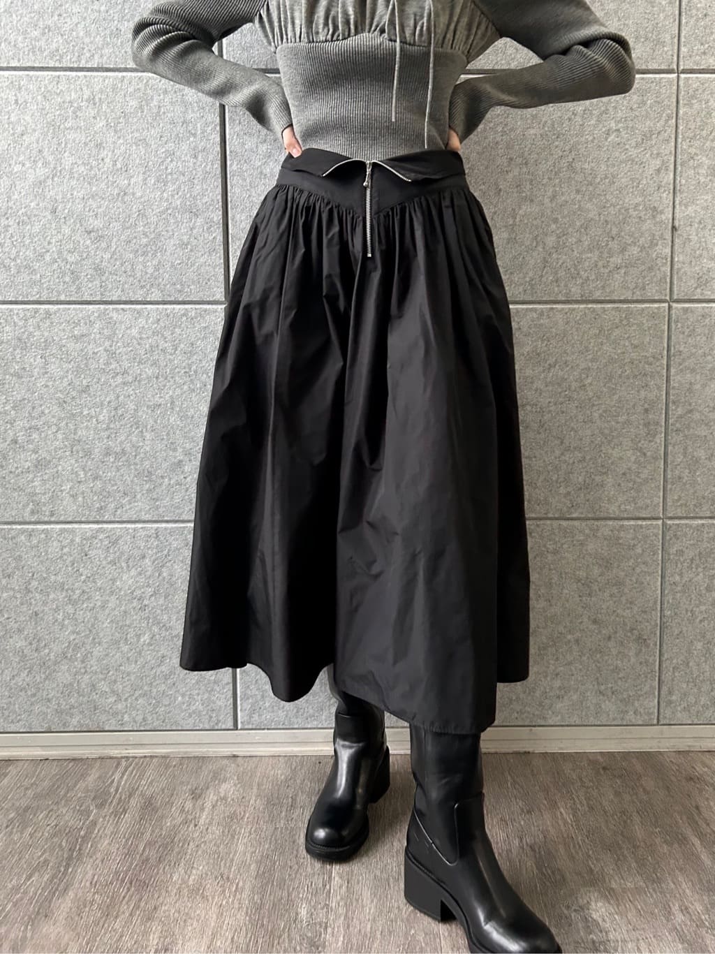 honoka Aさんの「CODE A｜femi gather rib knit」を使ったコーディネート