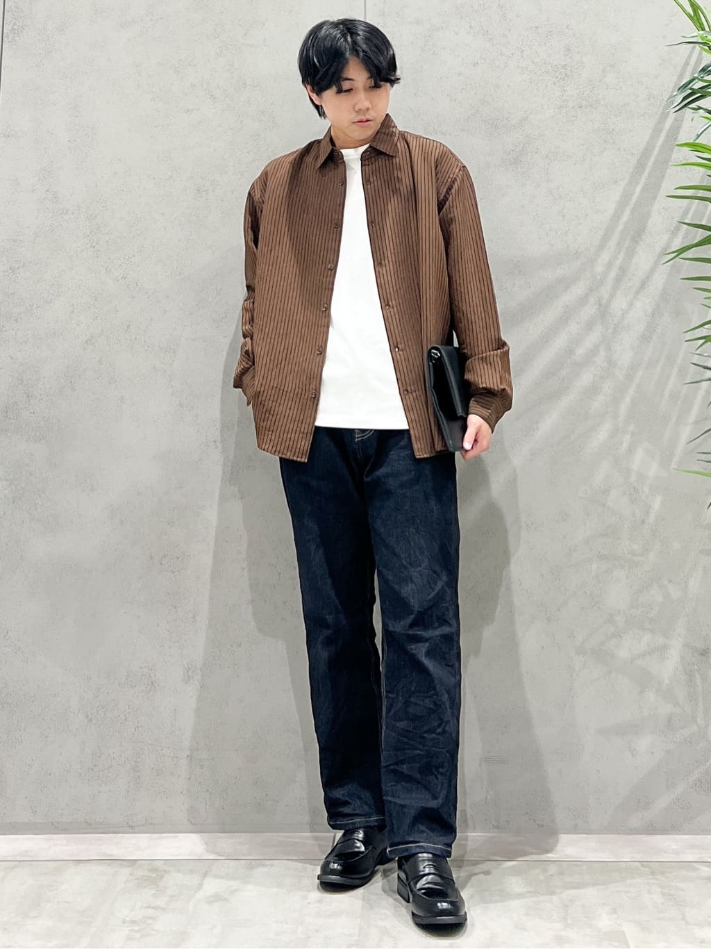 SHI-MAさんの「THE SHOP TK｜チェック＆ストライプ アソート長袖シャツ【洗濯機OK】」を使ったコーディネート