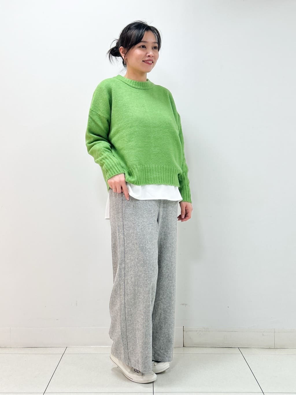 Kaiさんの「Dessin｜【洗える】クルーネックワイドニット」を使ったコーディネート