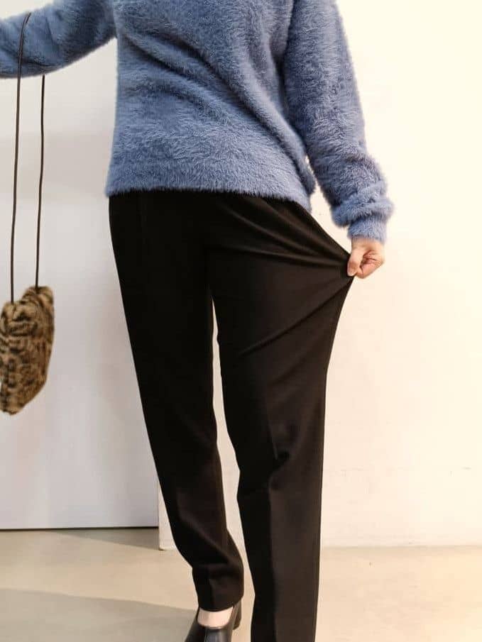 あんさんの「THE SHOP TK｜【華やかで柔らか】ふわふわフェザーニット/洗える・前後2WAY」を使ったコーディネート