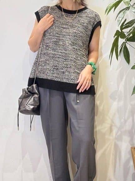 misakiさんの「SHOO･LA･RUE｜【S-LL】ウエストリボンがアクセント ゆったりテーパードパンツ」を使ったコーディネート