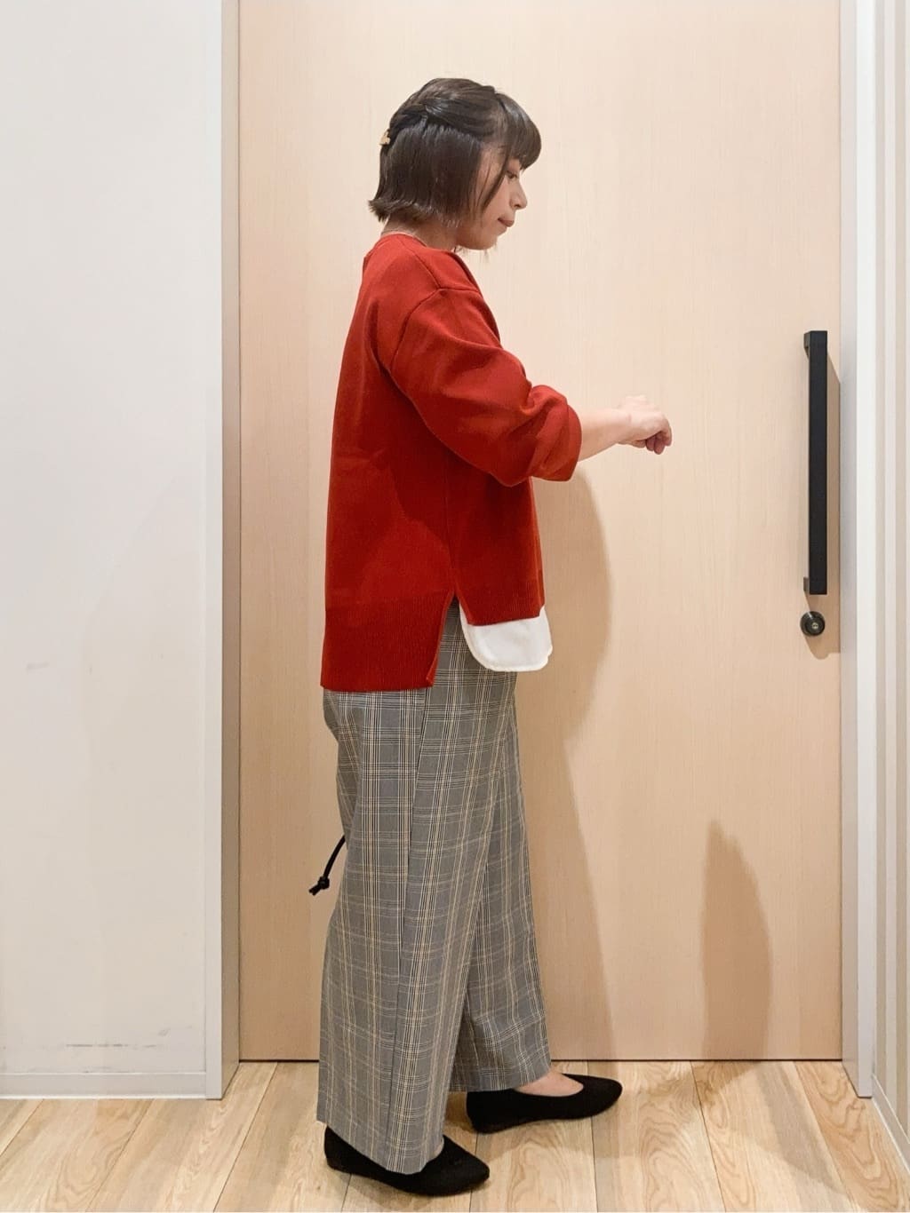 yocchiさんの「SHOO･LA･RUE｜【S-LL/洗える】一枚で簡単こなれ見え スポンディッシュ 裾レイヤード風ニット【CIRCRIC】」を使ったコーディネート