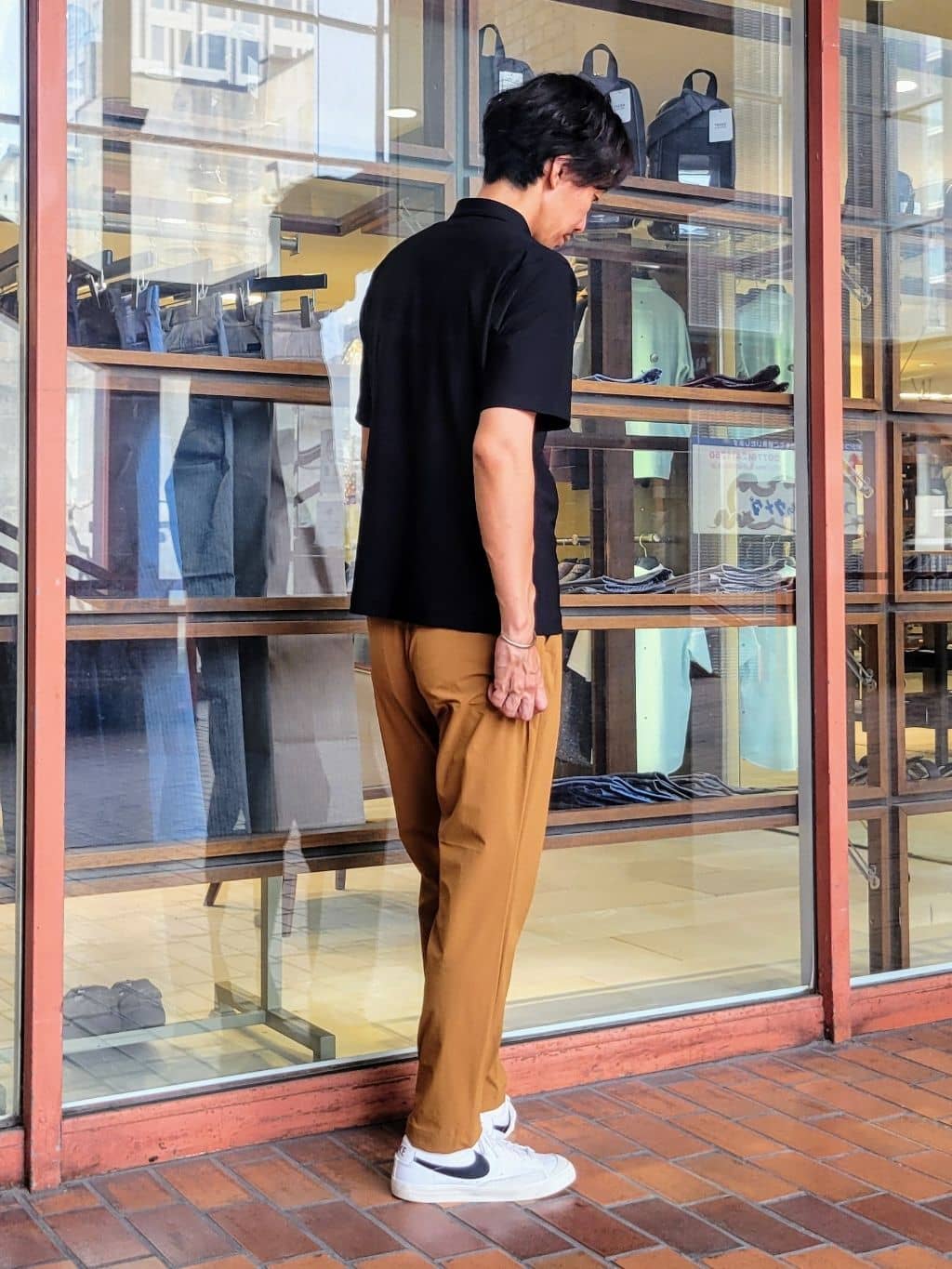 piroyaさんの「TAKEO KIKUCHI｜【COOL CITY WEAR】エアートール ポロシャツ /接触冷感・通気性」を使ったコーディネート