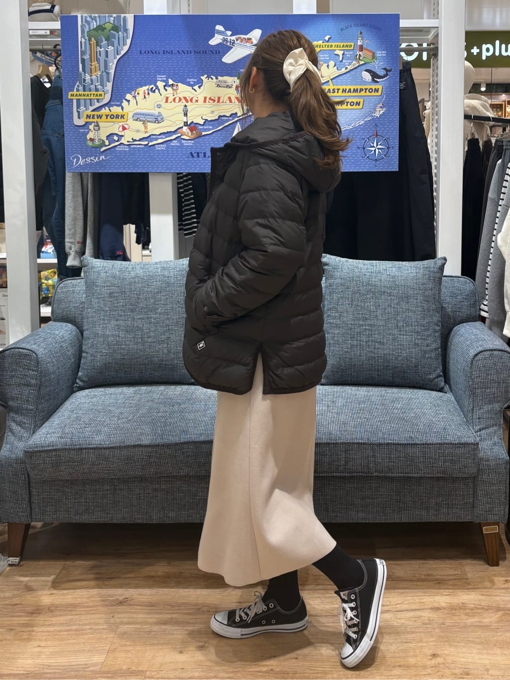 yuinaさんの「Dessin｜【撥水・2WAY】ミュラーダウンコートミドル丈」を使ったコーディネート