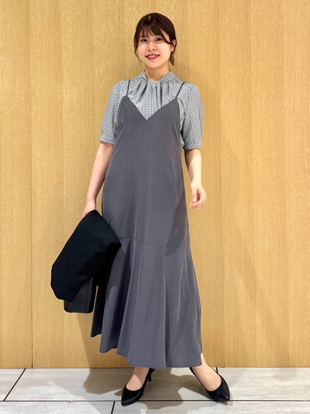 nanaさんの「UNTITLED｜【通勤/オフィス】ジオメ柄ボウタイブラウス」を使ったコーディネート