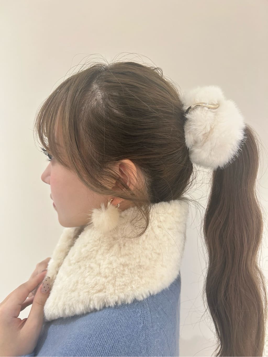 ゆめさんの「grove｜ふんわりと包み込む、リュクスなフェイクファーブルゾン」を使ったコーディネート