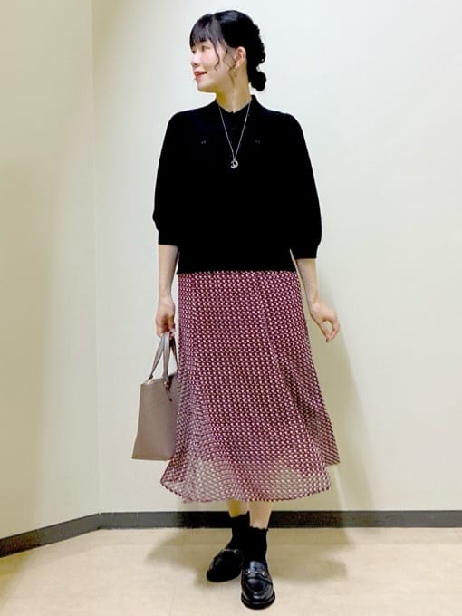  beni_gingerさんの「Reflect｜【透けにくい◎】衿付き七分袖ニット」を使ったコーディネート