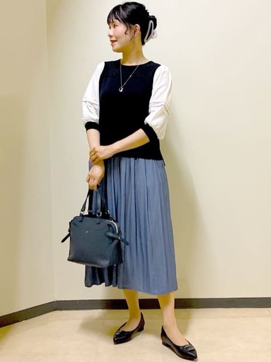  beni_gingerさんの「Reflect｜◆【手洗い可／ウエスト総ゴム】シャンブレースカーチョパンツ」を使ったコーディネート