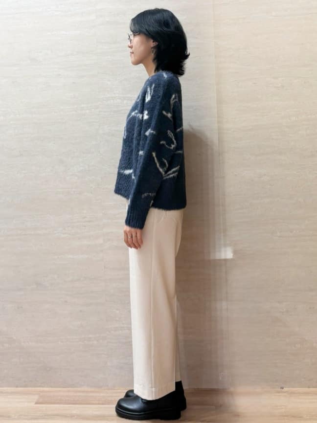 JIMAさんの「OPAQUE.CLIP｜アート柄シャギーニット【洗濯機OK】」を使ったコーディネート