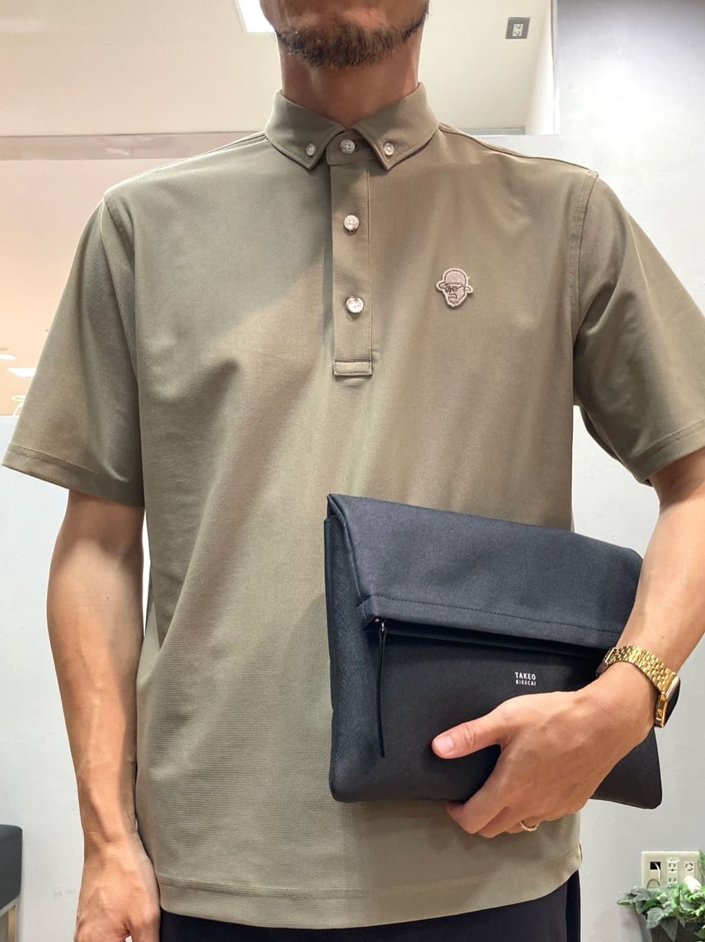 シュンさんの「TAKEO KIKUCHI｜【COOL CITY WEAR】エアートール ポロシャツ /接触冷感・通気性」を使ったコーディネート