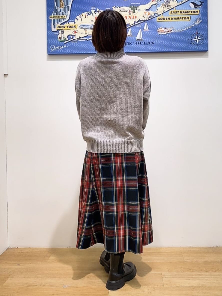 Hamaさんの「Dessin｜【洗える】ハイネックベロアモールニット」を使ったコーディネート