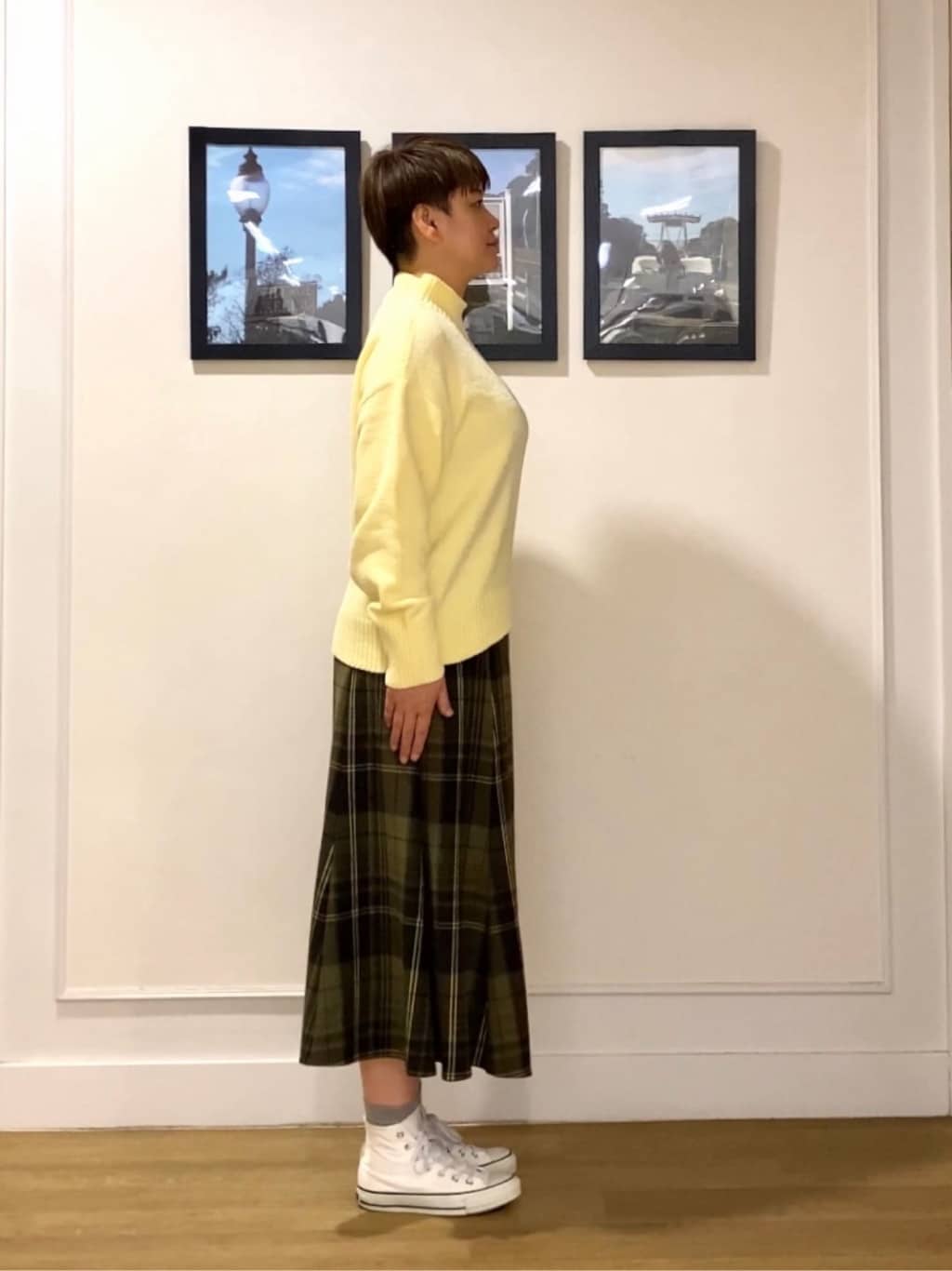 Hiroさんの「Dessin｜【洗える】ハイネックベロアモールニット」を使ったコーディネート