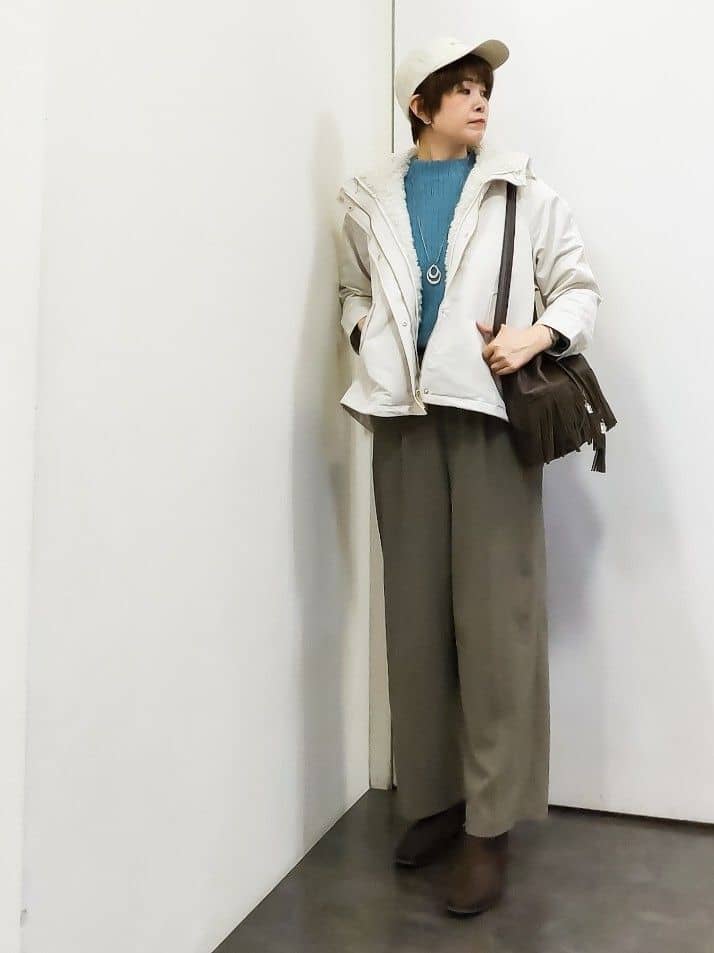 やまちゃんさんの「grove｜【名品アウター/3WAY・はっ水】ボアライナー付マウンテンパーカ」を使ったコーディネート