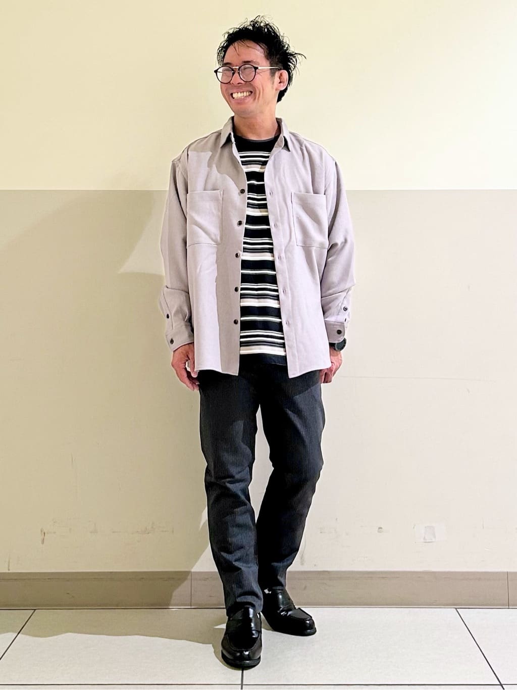 KENJI Iさんの「THE SHOP TK｜マルチボーダープルオーバー S／S」を使ったコーディネート