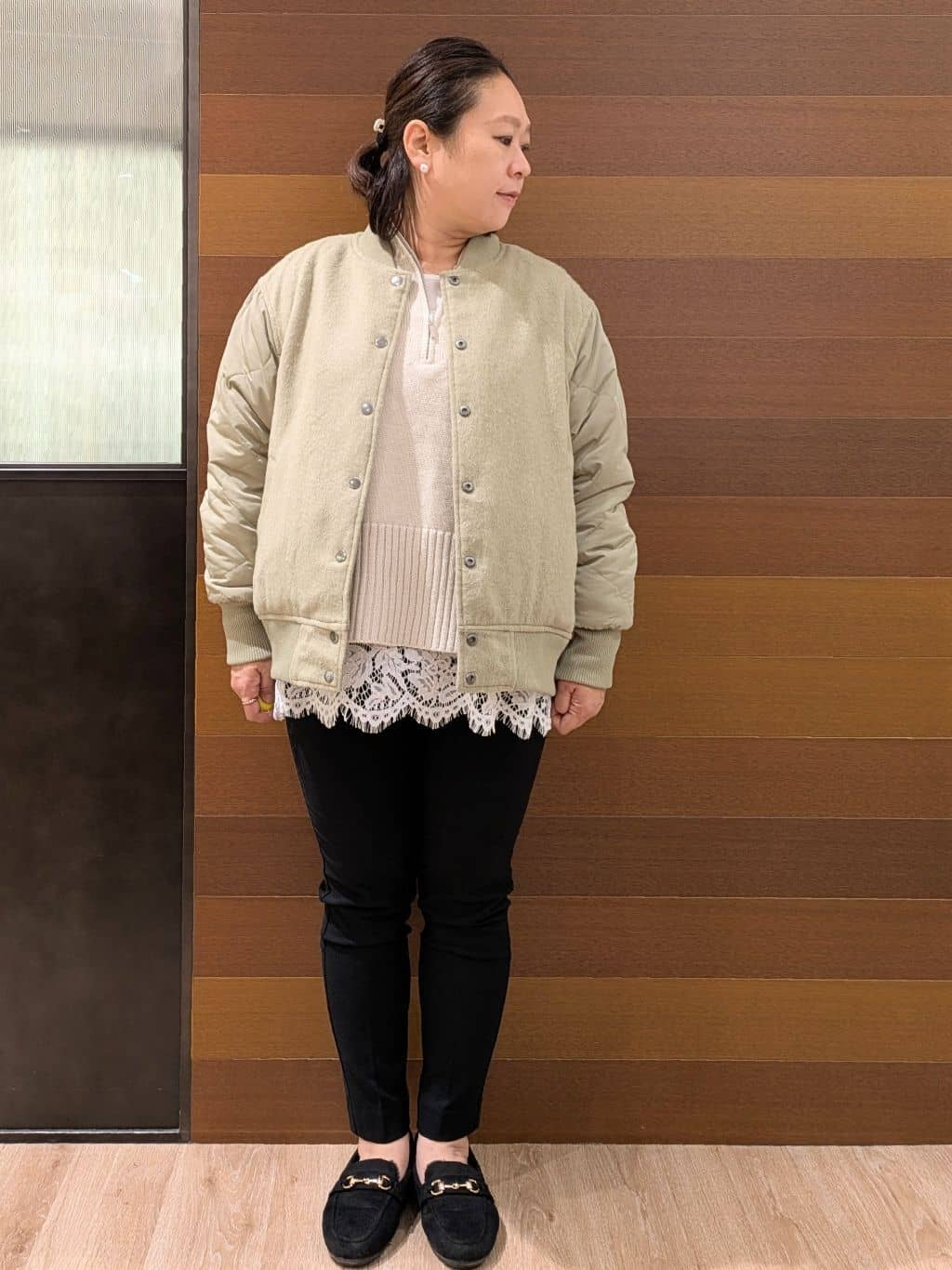むっちゃんさんの「OPAQUE.CLIP｜《リバーシブル》キルティングブルゾン」を使ったコーディネート